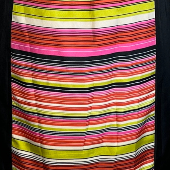 Banana Republic Dress Womens‎ 6 Black Multi Striped Panel Dress Sheath Colorful - Picture 6 of 8